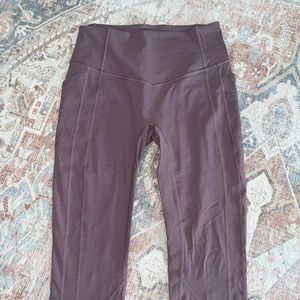 Rose color lululemon workout pants